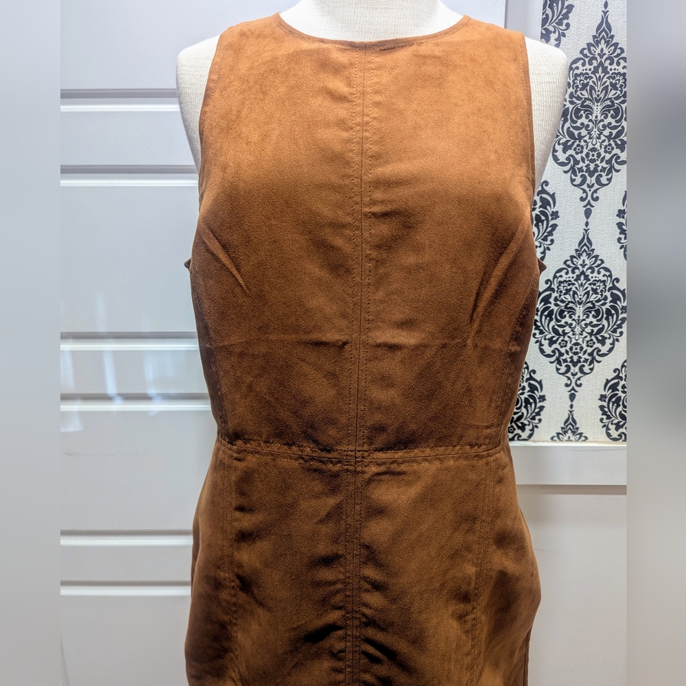 Banana Republic Brown Sheath Mini Dress Halter Sleeveless - Picture 2 of 4